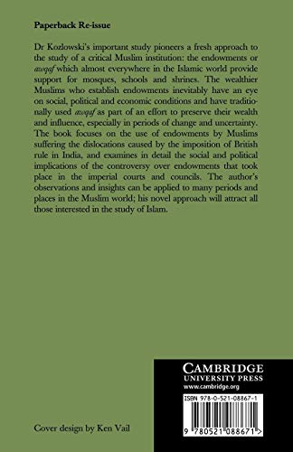 Muslim Endowments and Society in British India: 35 (Cambridge South Asian Studies) - Retail Maharaj