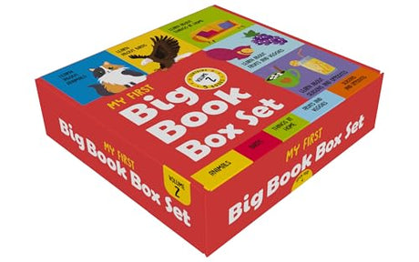 My First Big Book Boxset-Volume 2 (5 Books): A Pizza Box of 5 Large Font Illustrated Board Books on Animals, Birds, Fruits and Vegetables, Seasons, Opposites and Things at Home | Vocabulary Builder for Preschool Kids, Toddlers I Perfect Gift Set I Ages 1+ - Retail Maharaj