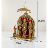Shri Ram Darbar Statue in Big Size for Pooja - Lord Rama, Laxman, Sita & Hanuman Murti Religious Idol for Home & Office Decor - Retail Maharaj