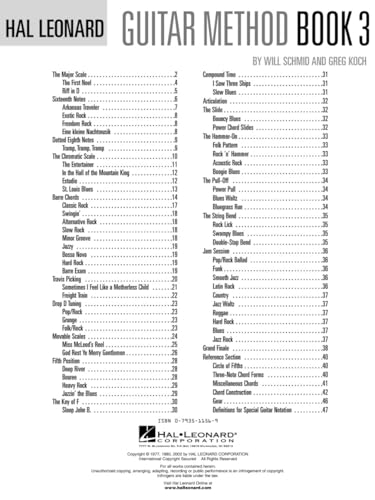 Hal Leonard Guitar Method Book 3: Book Only - Retail Maharaj