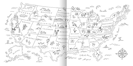 Road Trip! Coloring Book: Color Your Way to National Parks, Landmarks, and Roadside Attractions: A Coloring Book - Retail Maharaj