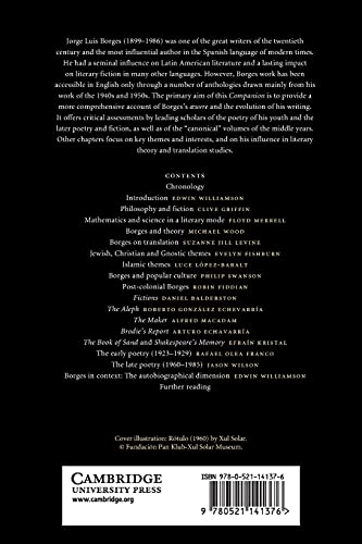 THE CAMBRIDGE COMPANION TO JORGE LUIS BORGES - Retail Maharaj