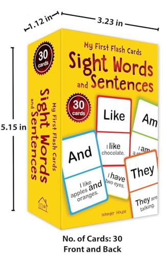 Wonder House My First Flash Cards: Sight Words and Sentences for Cognitive Skills (Flash Cards For Children) - Retail Maharaj