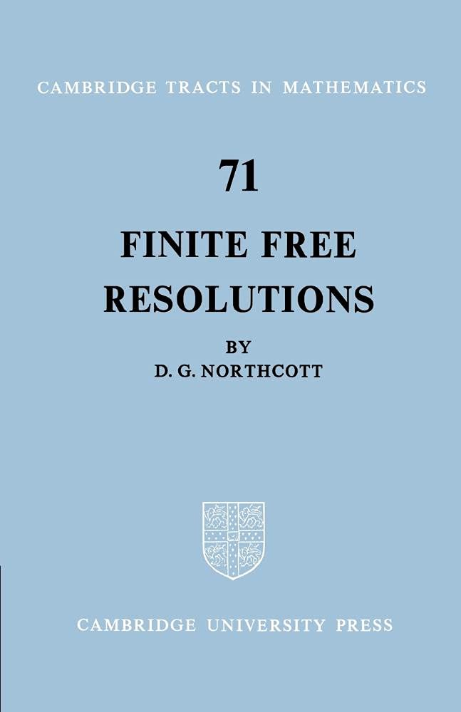 Finite Free Resolutions: 71 (Cambridge Tracts in Mathematics) - Retail Maharaj