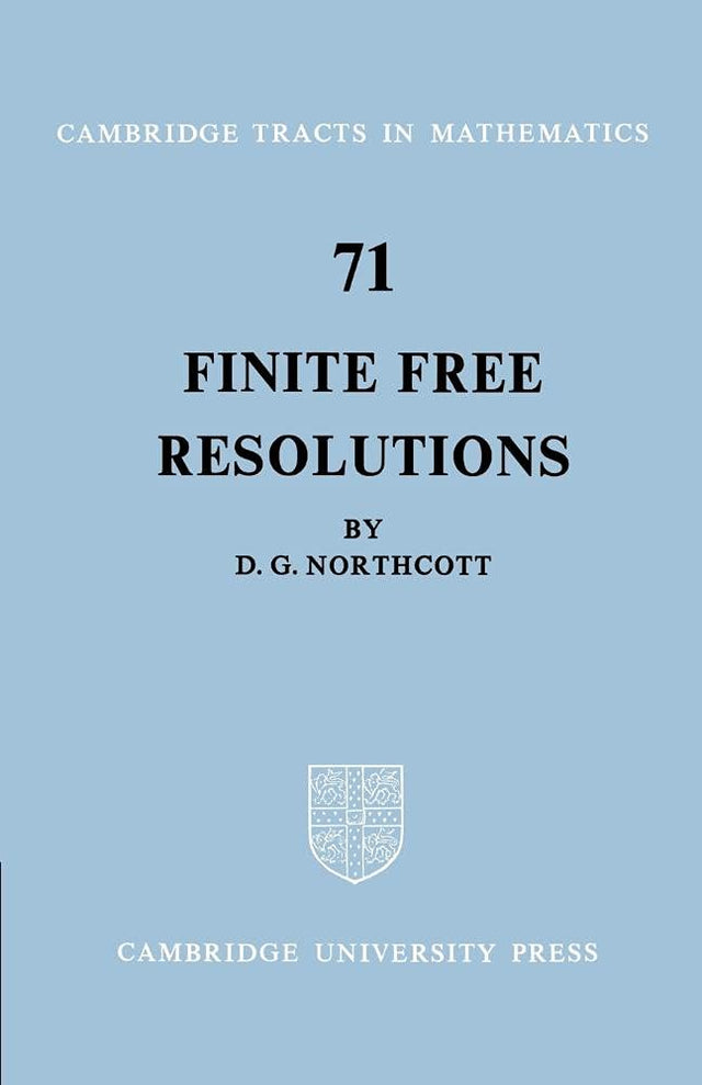 Finite Free Resolutions: 71 (Cambridge Tracts in Mathematics) - Retail Maharaj