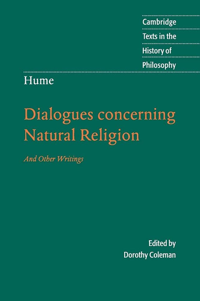 Hume: Dialogues Concerning Natural Religion: And Other Writings (Cambridge Texts in the History of Philosophy) - Retail Maharaj