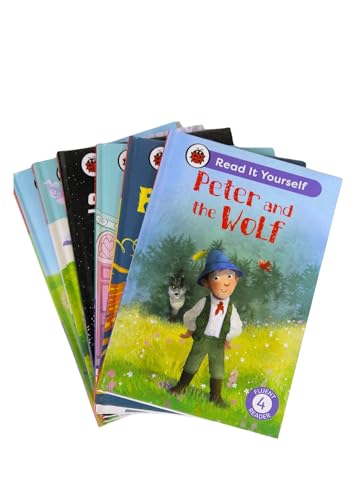 Read It Yourself with Ladybird: Fluent Readers Level 4: 6 Books Collection Box Set (Alice in Wonderland, The Pied Piper of Hamelin, Peter and the Wolf, The Firebird, and Our Solar System) - Retail Maharaj