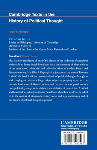 Proudhon: What is Property?: Longitudinal Approaches - Retail Maharaj