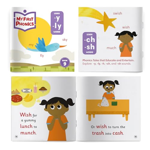 My First Phonics: Box Set of 10 books for Kids – Learn-to-Read Library| Sight Words, Rhyming Stories & CVC Word Practice | Early Reading Books for Toddlers, Preschool & Kindergarten (Age 2+) - Retail Maharaj