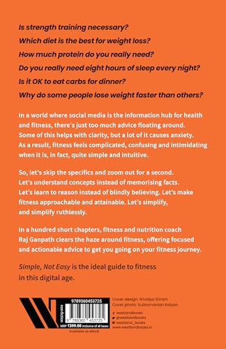 Simple, Not Easy: A No-Nonsense Guide to Fitness, Nutrition and Weight Loss - Retail Maharaj
