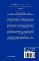 Malthus: 'An Essay on the Principle of Population': With an Inquiry into Our Prospects Respecting the Future Removal or Mitigation of the Evils Which ... Texts in the History of Political Thought) - Retail Maharaj