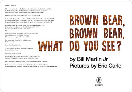 Brown Bear, Brown Bear, What Do You See? - Retail Maharaj
