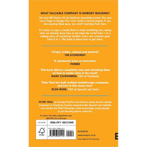 Zero to One: Notes on Start Ups, or How to Build the Future | International Bestseller by Peter Thiel and Blake Masters - Retail Maharaj