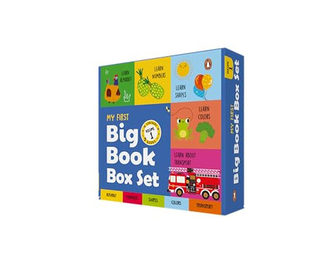 My First Big Book Boxset-Volume 1 (5 Books): A Pizza Box of 5 Large Font Illustrated Board Books on Alphabet, Numbers, Colors, Shapes & Transport | Vocabulary Builder for Preschool Kids, Toddlers I Perfect Gift Set I Ages 1+ [Select Learning] - Retail Maharaj