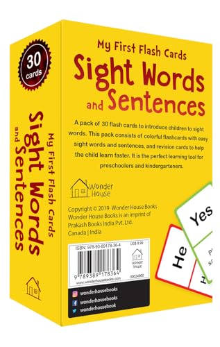 Wonder House My First Flash Cards: Sight Words and Sentences for Cognitive Skills (Flash Cards For Children) - Retail Maharaj