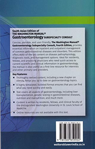 The Washington Manual Gastroenterology Subspecialty Consult, 4/e - Retail Maharaj