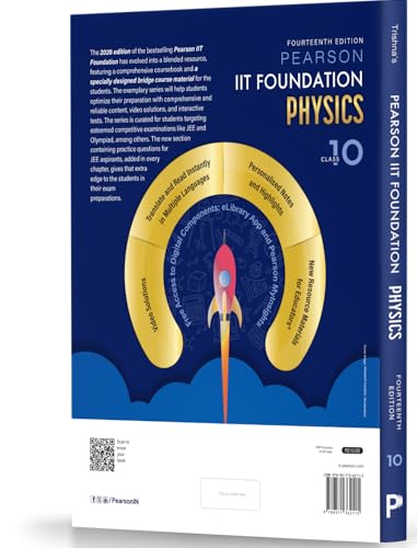 Pearson'26 IIT Foundation Physics Class 10|For JEE, NTSE & Olympiad Exams|JEE Practice Questions|Free 9 Online Assessments, 43 Video Solutions & 9 Tests in Pearson MyInsights & elibrary|14th edition - Retail Maharaj