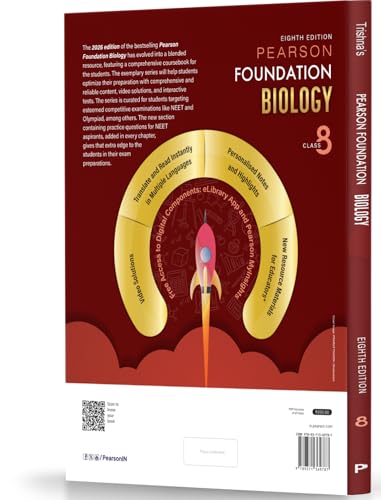 Pearson'26 Foundation Class 8 Biology|For NEET, NTSE & Olympiad Exams| NEET Practice Questions|Online Assessments, 33 Video Solutions & 7 Interactive Tests in Pearson MyInsights & elibrary|8th edition - Retail Maharaj