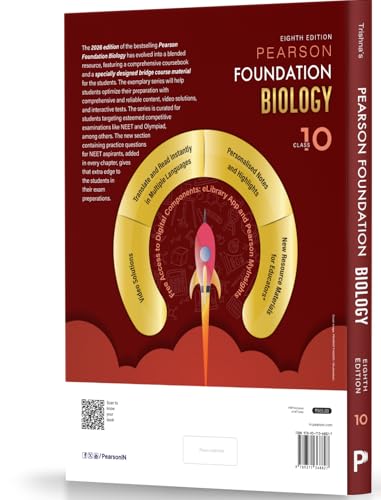 Pearson'26 Foundation Biology Class 10|For NEET, NTSE & Olympiad Exams |NEET Practice Questions|Free 12 Online Assessments, 49 Video Solutions & 12 Tests via Pearson MyInsights & elibrary|8th edition - Retail Maharaj