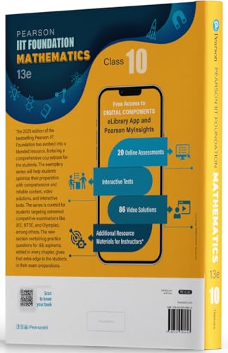 Pearson IIT Foundation' 25 Mathematics Class 10 | For JEE, NTSE & Olympiad Exams |As per CBSE, ICSE & State Curriculums | Includes JEE Practice ... Pearson MyInsights & elibrary | 13th edition - Retail Maharaj