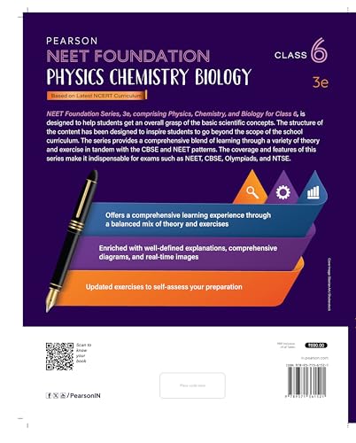 Pearson'26 NEET Foundation Grade 6|Physics, Chemistry, and Biology|For NEET, NSO, Olympiad exams| well-defined explanations, comprehensive diagrams - Retail Maharaj