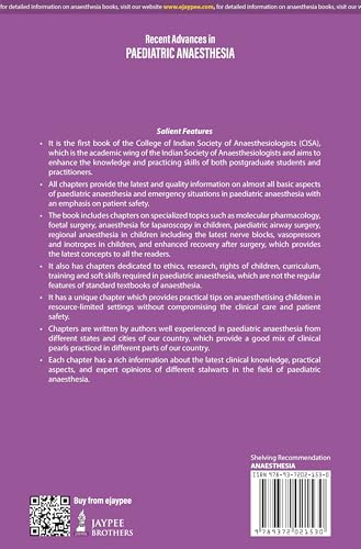 RECENT ADVANCES IN PAEDIATRIC ANAESTHESIA - Retail Maharaj