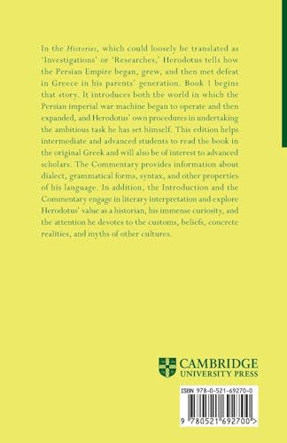 Herodotus: Histories Book I (Cambridge Greek and Latin Classics) - Retail Maharaj