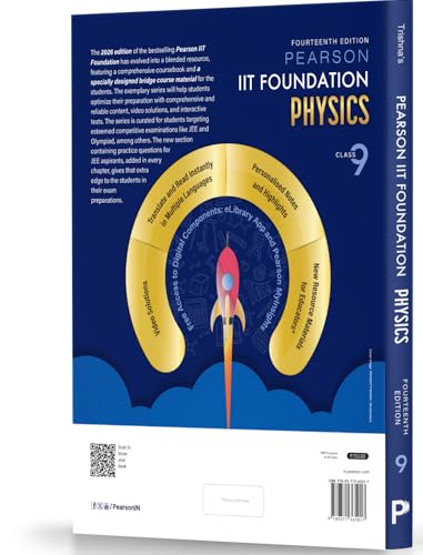 Pearson'26 IIT Foundation Physics Class 9|For JEE, NSO & Olympiad Exams|JEE Practice Questions|Free 10 Online Assessments,48 Video Solutions,10 worksheets & Tests in Pearson MyInsights & elibrary - Retail Maharaj