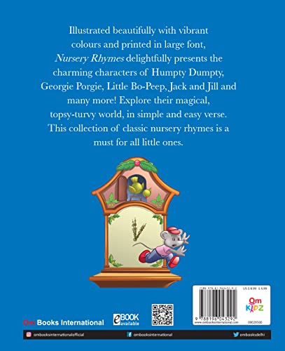Nursery Rhymes for Children: Beloved Rhymes to Delight Little Kids | Timeless Collection of Fun Verses & Songs | Short & Engaging Rhymes | Bright & Colorful Rhymes for Interactive Learning | Gentle & Memorable Songs - Large Print - Retail Maharaj