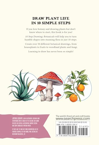 Botanicals: Draw over 50 Plants in 10 Easy Steps (10 Step Drawing) - Retail Maharaj