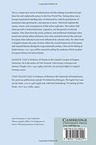 Cities and the Making of Modern Europe, 1750?1914 - Retail Maharaj