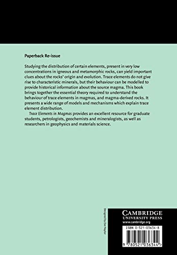Trace Elements in Magmas: A Theoretical Treatment - Retail Maharaj