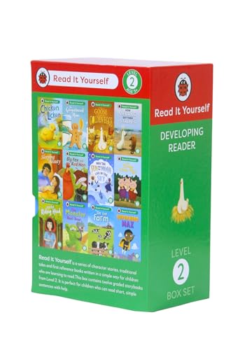 Read It Yourself with Ladybird: Developing Readers Level 2: 12 Books Collection Box Set (The Three Little Pigs, The Gingerbread Man, Little Red Riding Hood, Sleeping Beauty and More) - Retail Maharaj