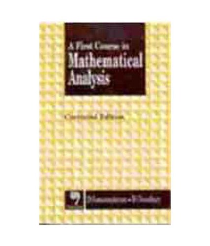 A First Course in Mathematical Analysis - Retail Maharaj