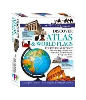 Wonder of Learning DISCOVER ATLAS & WORLD FLAGS EDUCATIONAL BOX SET - Retail Maharaj