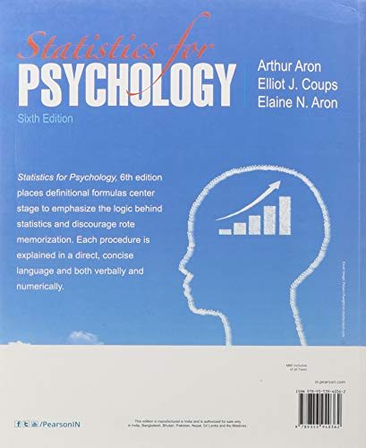 Statistics for Psychology, 6/e - Retail Maharaj