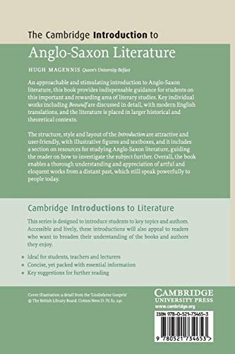 The Cambridge Introduction to Anglo-Saxon Literature (Cambridge Introductions to Literature) - Retail Maharaj