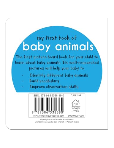 My First Book of Baby Animals | First Animal Board Book for Babies, Toddlers & Preschoolers | Learn About Cute Baby Animals with Bright, Adorable Pictures | Early Learning Book for Kids Ages 0-3 Years - Retail Maharaj