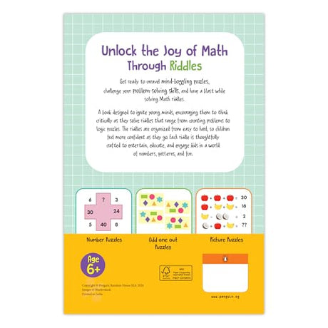 251 Brain Teasers: Ignite Young Minds with Fun Math Riddles, Picture Puzzles, and Logic Games | Boost Problem-Solving & Cognitive Thinking | Ages 6+ - Retail Maharaj