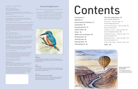 Watercolour for the Absolute Beginner: New Techniques, Projects and Inspiration With Full-Size Outlines - Retail Maharaj