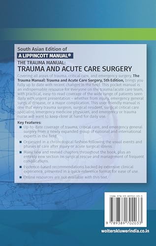 THE TRAUMA MANUAL TRAUMA AND ACUTE CARE SURGERY 5ED (SAE) (PB 2020) - Retail Maharaj