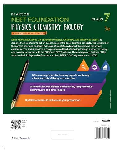 Pearson'26 NEET Foundation class 7|Physics, Chemistry, and Biology | For NEET, NSO, Olympiad exams| well-defined explanations, comprehensive diagrams - Retail Maharaj
