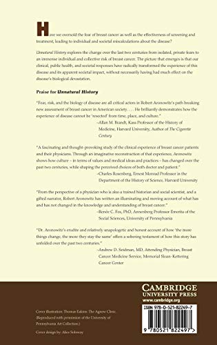 Unnatural History: Breast Cancer and American Society (Cambridge Studies in the History of Medicine) - Retail Maharaj