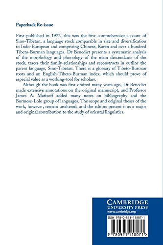 Sino-tibetan: A Conspectus - Retail Maharaj