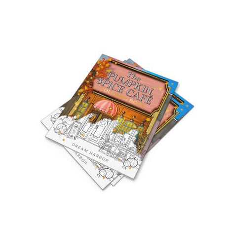The Pumpkin Spice Café Coloring Book: The official Pumpkin Spice Café coloring book for adults and teens featuring cozy hygge scenes for relaxation and fun in fall 2025 (Dream Harbor) - Retail Maharaj