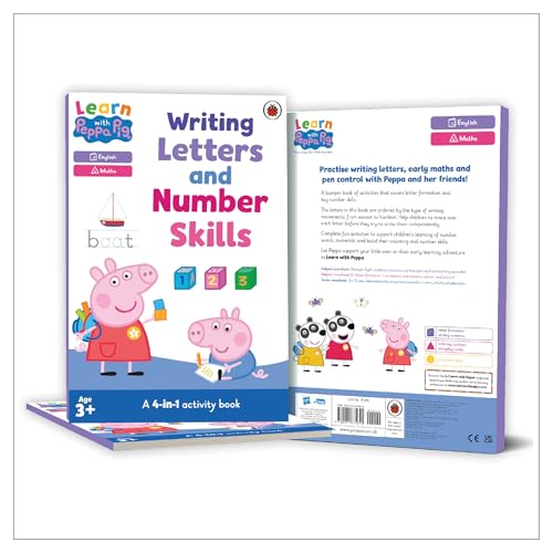 Peppa Pig: Learn with Peppa: Number Skills and Writing Bumper Activity Book (Set of 4) | Fun and Interactive Learning | Ideal for Preschool and Kindergarten Kids | Ages 3-6 - Retail Maharaj