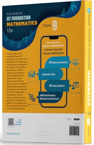 Pearson IIT Foundation' 25 Mathematics Class 9 | For JEE, NTSE & Olympiad Exams |As per CBSE, ICSE & State Curriculums | Includes JEE Practice ... Pearson MyInsights & elibrary |13th edition - Retail Maharaj