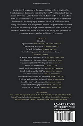 The Cambridge Companion to George Orwell (Cambridge Companions to Literature) - Retail Maharaj