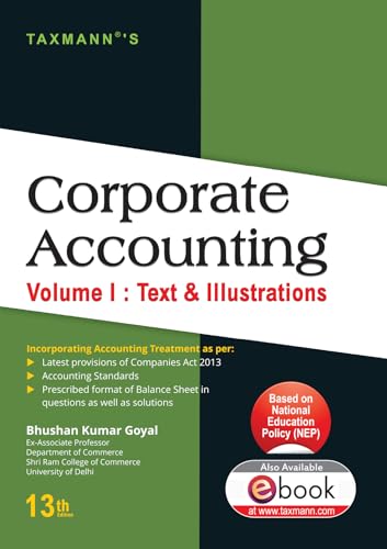 Taxmann's Corporate Accounting (NEP) – Comprehensive Two-volume Textbook that Integrates Company Law | Accounting Standards | Ind AS References | Schedule III–based Financial Statements - Retail Maharaj