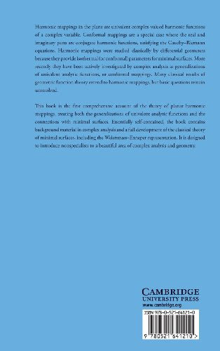 Harmonic Mappings in the Plane: 156 (Cambridge Tracts in Mathematics) - Retail Maharaj